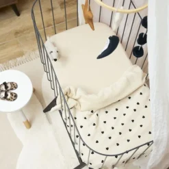 Meyco Baby Uni Hoeslaken Wieg - 40 x 80/90 cm - Jersey - Nature><noscript><img width=