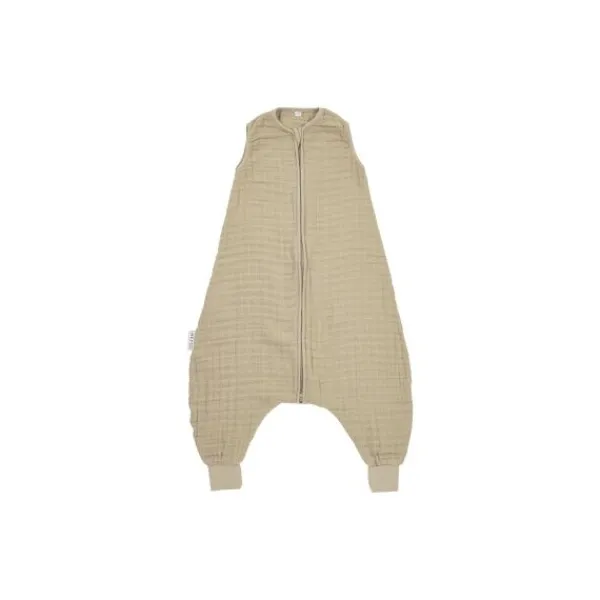 Meyco Baby Uni Zomer Slaapoverall Jumper - 80 cm - Pre-Washed Hydrofiel - Sand> 4-Seizoenen Slaapzakken|Zomer Slaapzakken