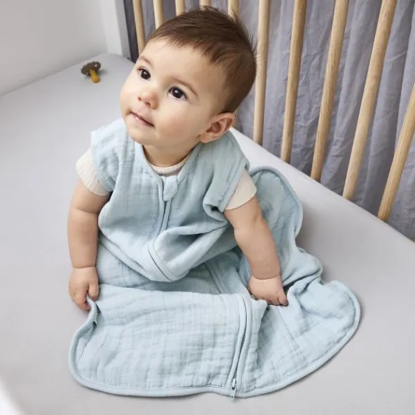 Meyco Baby Uni Zomerslaapzak - 110 cm - Pre-Washed Hydrofiel - Soft Sand> 4-Seizoenen Slaapzakken|Zomer Slaapzakken