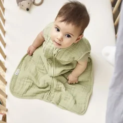 Meyco Baby Uni Zomerslaapzak - 60 cm - Pre-Washed Hydrofiel - Soft Sand><noscript><img width=