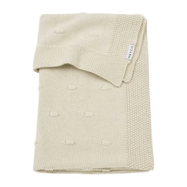 Meyco Baby Wiegdeken Knots Soft Sand 75 x 100 cm> Wiegdekens