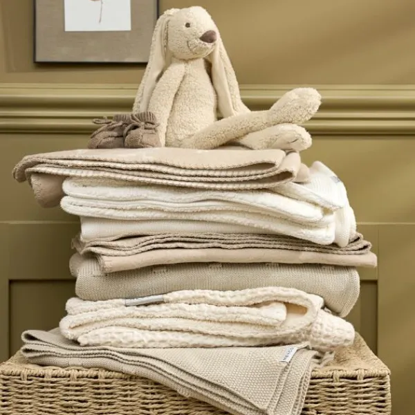 Meyco Baby Wiegdeken Knots Soft Sand 75 x 100 cm> Wiegdekens