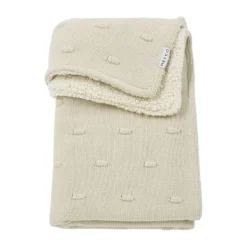 Meyco Baby Wiegdeken Teddy Knots Soft Sand 75 x 100 cm> Wiegdekens