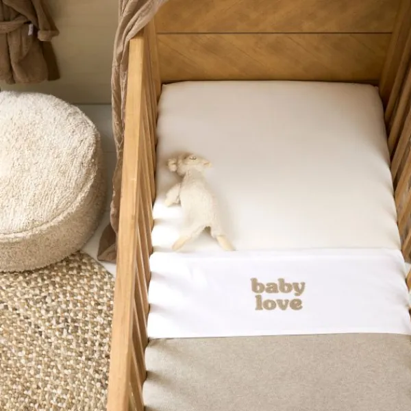 Meyco Baby Wieglaken Baby Love Sand Melange 75 x 100 cm> Wieglakens