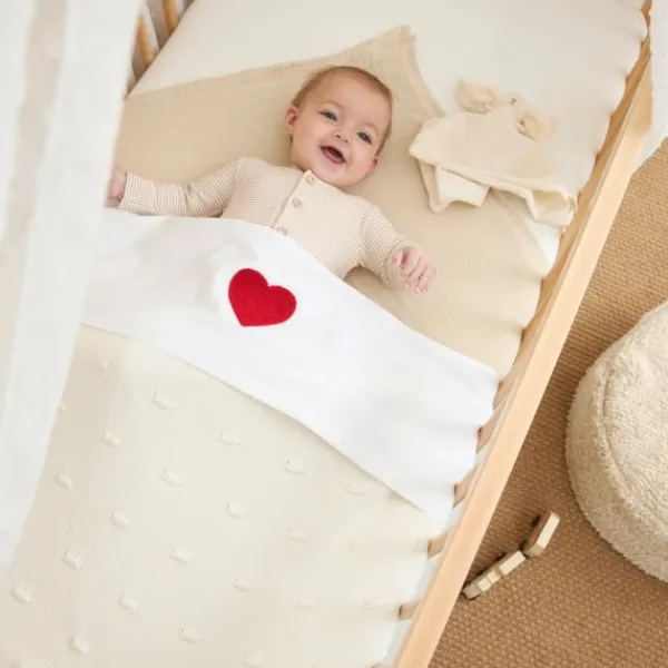 Meyco Baby Wieglaken Sweet Heart Red 75 x 100 cm> Wieglakens