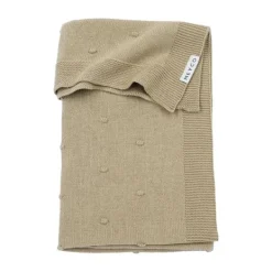 Meyco Ledikantdeken Mini Knots Sand Teddy 100x150cm><noscript><img width=