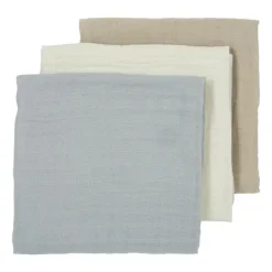 Meyco Multidoek Hydrofiel Pre-Washed Uni Offwhite/Sand/Toffee 70 x 70 cm 3-Pack> Luiers