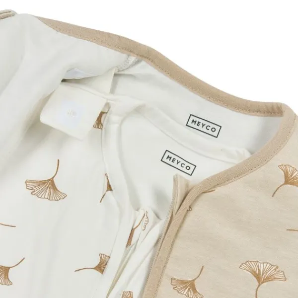 Meyco Slaapzak 4-Seizoenen Deluxe - One Size - Jersey - Ginkgo - Soft Sand> 4-Seizoenen Slaapzakken