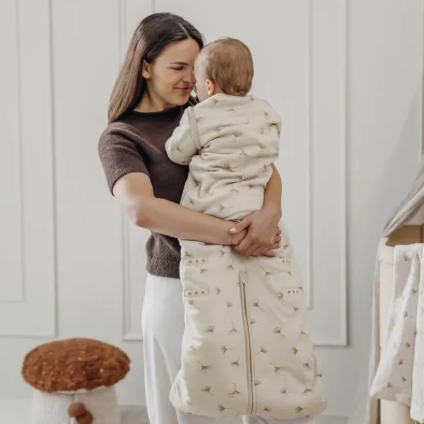 Meyco Slaapzak 4-Seizoenen Deluxe - One Size - Jersey - Ginkgo - Soft Sand> 4-Seizoenen Slaapzakken