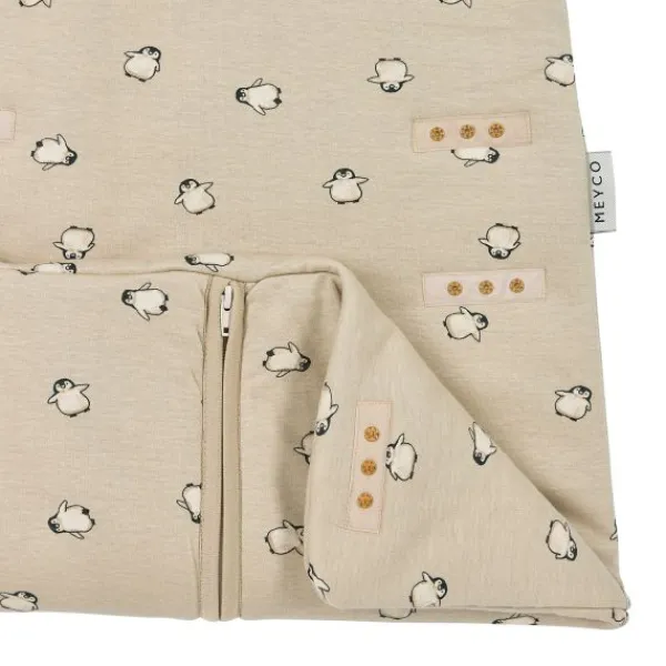 Meyco Slaapzak 4-Seizoenen - One Size - Jersey - Penguin Soft Sand> 4-Seizoenen Slaapzakken