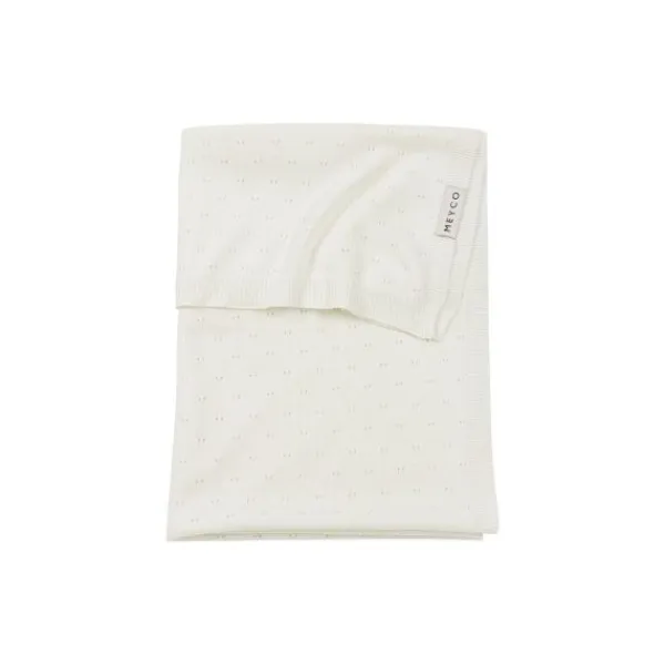 Meyco Wiegdeken Ajour Bamboe Offwhite 75 x 100 cm> Wiegdekens