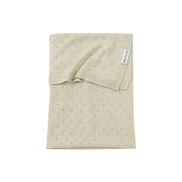 Meyco Wiegdeken Ajour Bamboe Soft Sand 75 x 100 cm> Wiegdekens