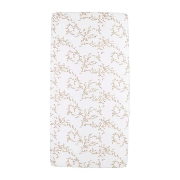 Meyco Wieghoeslaken Jersey Branches Sand 40 x 80/90 cm> Accessoires Wiegen|Hoeslakens