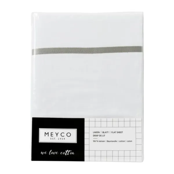 Meyco Wieglaken Bies Grijs 75 x 100 cm> Wieglakens