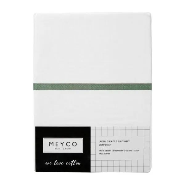 Meyco Wieglaken Bies Grijs 75 x 100 cm> Wieglakens