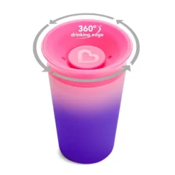 Munchkin Miracle 360 Trainer Changing Color Beker - 12mnd+ - 266ml - Yellow><noscript><img width=
