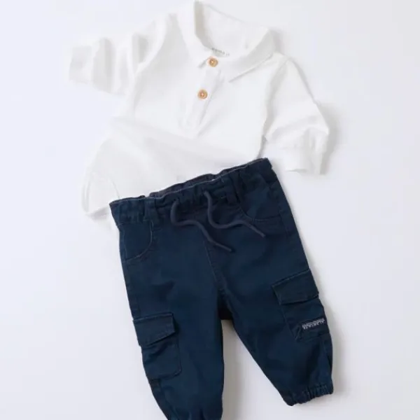 Name It Ben Cargo Broek - Mt. 56 - Navy Blazer> Broekjes