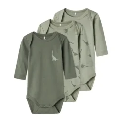 Name It Romper 3-Pack - Dolphin - Pure Cashmere - Maat 56><noscript><img width=