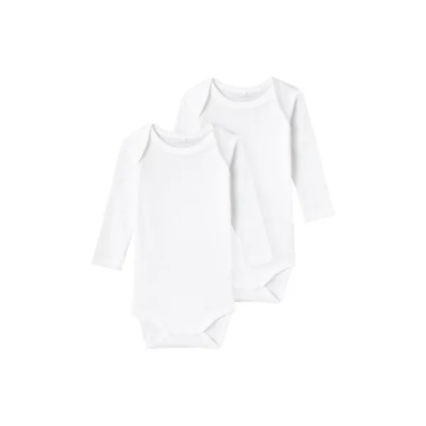 Name It Romper 2-Pack Bright White 50> Rompertjes