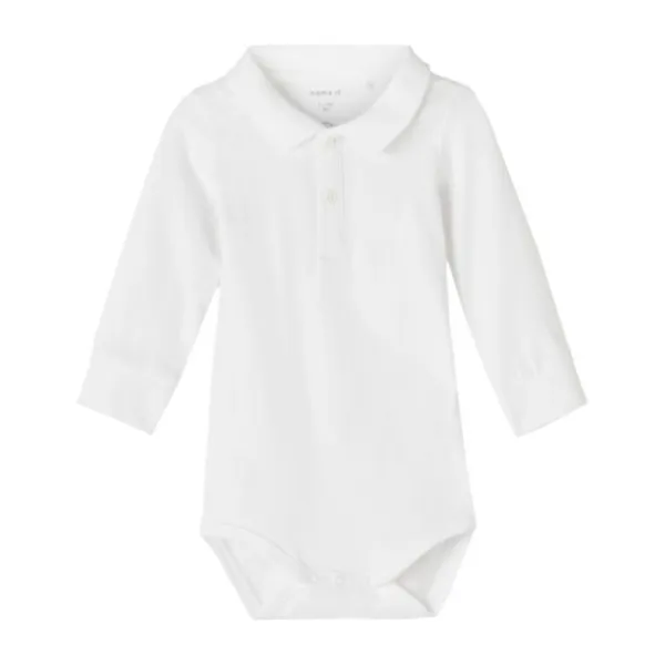 Name It Romper Polo Holger Bright White 68> Rompertjes