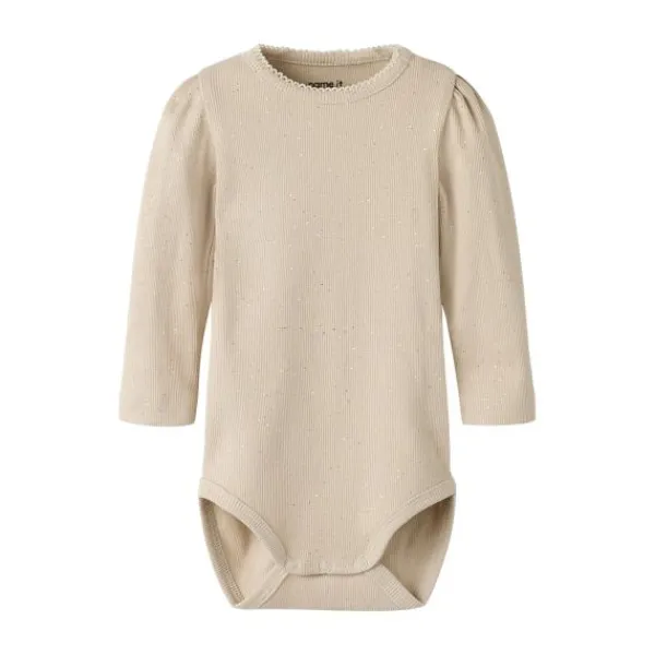 Name It Rosally Romper - Maat 68 - Cement> Rompertjes