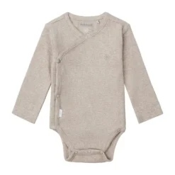 Noppies Romper Rib Nino Taupe Melange 44> Rompertjes