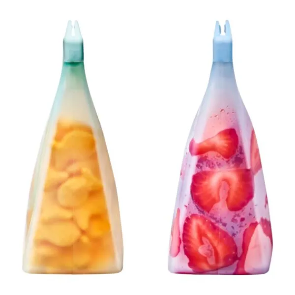 OXO Tot Bewaarzakken - 2 Pack - Silicone - Opal & Dusk> Melk Bewaarzakjes