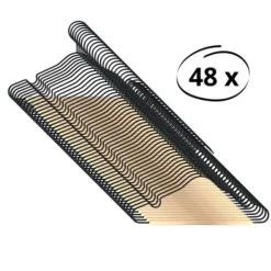 Puck Kledinghanger Metaal - Set van 6 - Zwart><noscript><img width=
