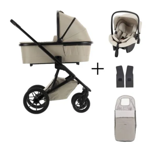 Qute Q-Rider Plus Kinderwagen - Denim Blue | Kidsriver Curve Autostoel - Black> Uitbreidbare Kinderwagens|Wandelwagens