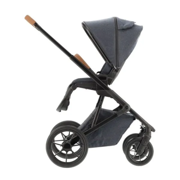 Qute Q-Rider Plus Kinderwagen - Denim Blue | Kidsriver Curve Autostoel - Black> Uitbreidbare Kinderwagens|Wandelwagens