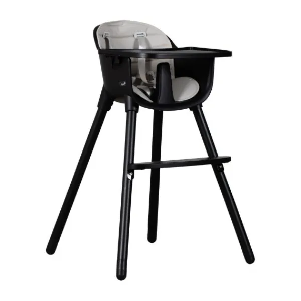 Qute Q-Smack Zwart> Houten Kinderstoelen