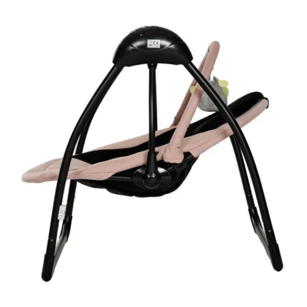 Qute Schommelstoel Q-Swing Softgrey Uil / Zwart Frame> Swings