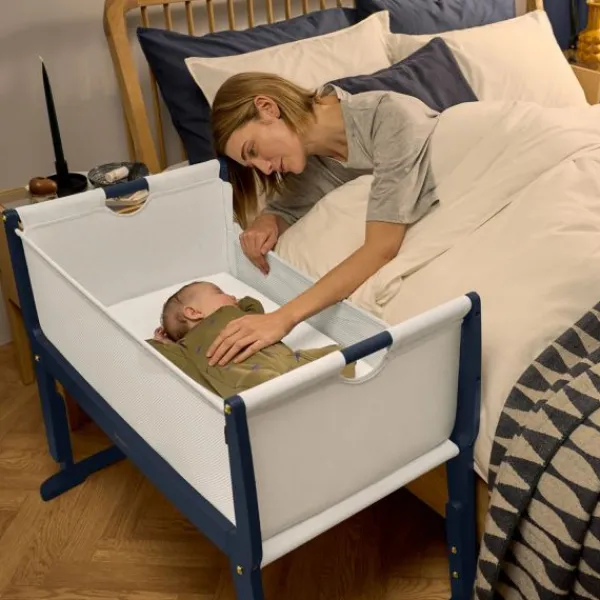 Snuz Bedside Crib SnuzPod Studio London Navy> Co-Sleepers