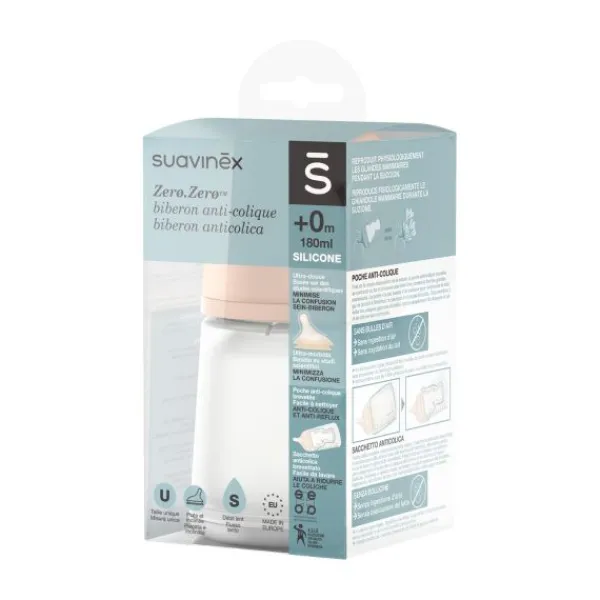 Suavinex Zero Zero Anti-Koliek Fles - Slow Flow - 180ml - Fair> Flessen