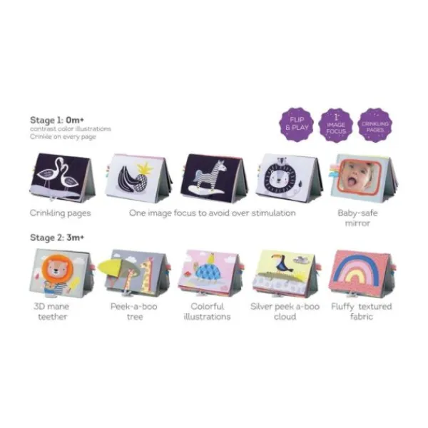 Taf Toys Babyboekje Tummy-Time Savannah> Boeken