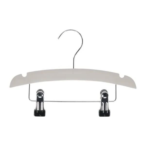 TWF Kledinghanger Hout Met Clips Wit (3 stuks)> Kledinghangers