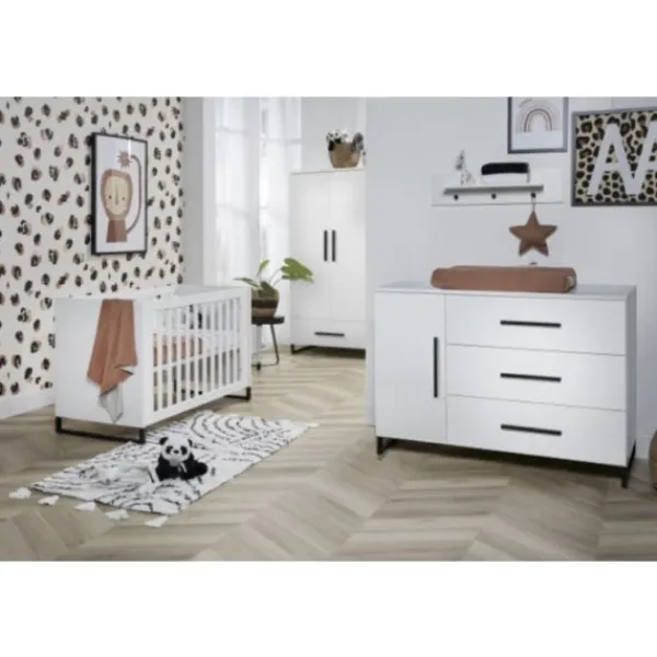 TWF Ledikant 60 x 120 - Commode - Hanglegkast Bergen> Complete Babykamers|Ladekasten