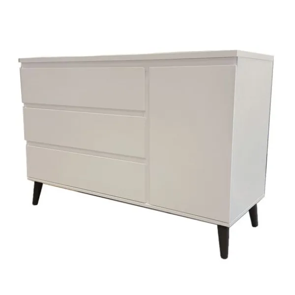 TWF Ledikant 60 x 120 - Commode - Hanglegkast Beach Island Clay> Complete Babykamers|Ladekasten
