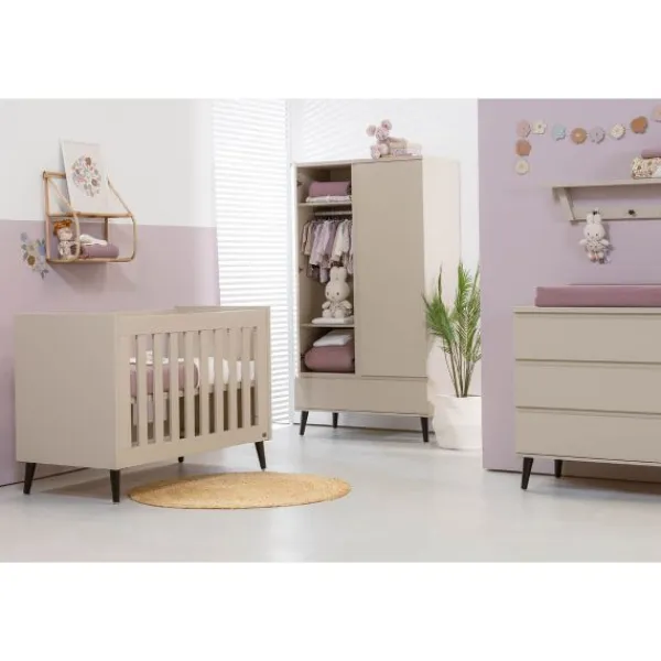 TWF Ledikant 60 x 120 - Commode - Hanglegkast Beach Island Clay> Complete Babykamers|Ladekasten