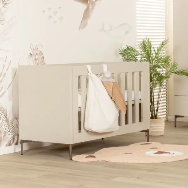 TWF Ledikant 60 x 120 - Commode 3 Laden - Hanglegkast 2 Deuren 1 Lade Salerno Metaal> Complete Babykamers|Ladekasten