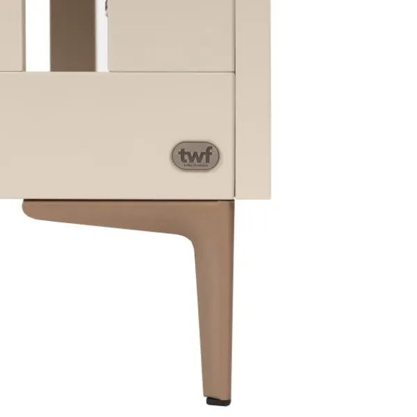 TWF Ledikant 60 x 120 - Commode 3 Laden - Hanglegkast 2 Deuren 1 Lade Salerno Metaal> Complete Babykamers|Ladekasten