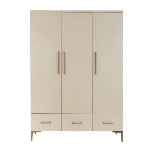 TWF Ledikant 60 x 120 - Commode 3 Laden - Hanglegkast 2 Deuren 1 Lade Salerno Metaal> Complete Babykamers|Ladekasten