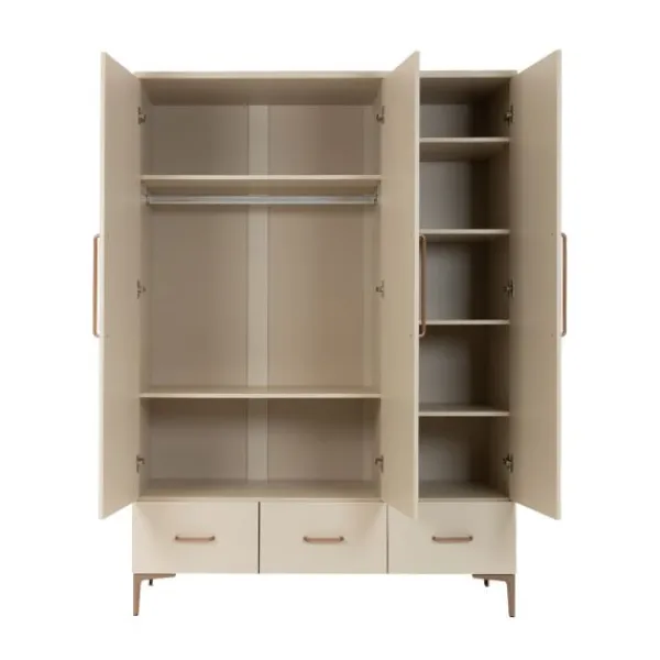 TWF Ledikant 60 x 120 - Commode 3 Laden - Hanglegkast 2 Deuren 1 Lade Salerno Metaal> Complete Babykamers|Ladekasten