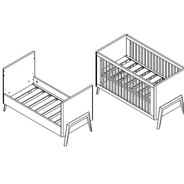 TWF Ledikant 60 x 120 Larvik> Complete Babykamers|Ladekasten