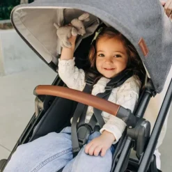 UPPAbaby Kinderwagen 2-in-1 Vista V3 Dillan Stone Blue Met Carbon Frame En Sand Leather><noscript><img width=
