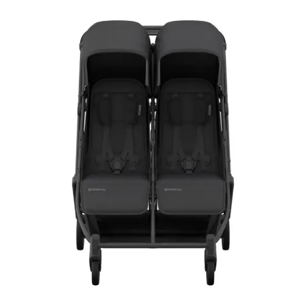 UPPAbaby MINU Duo Buggy - Greyson Carbon Frame Met Bruin Leer> Tweeling Buggy's