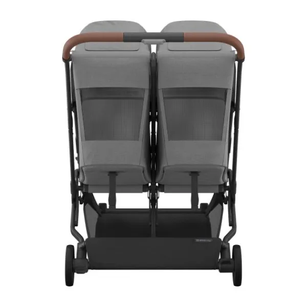 UPPAbaby MINU Duo Buggy - Greyson Carbon Frame Met Bruin Leer> Tweeling Buggy's