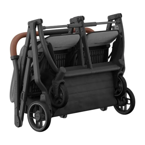 UPPAbaby MINU Duo Buggy - Greyson Carbon Frame Met Bruin Leer> Tweeling Buggy's