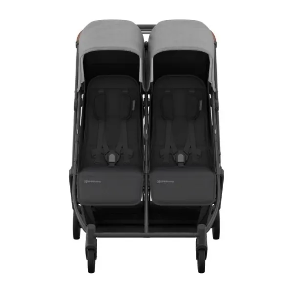 UPPAbaby MINU Duo Buggy - Greyson Carbon Frame Met Bruin Leer> Tweeling Buggy's