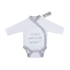VIB Romper - Je suis le petit bandit de papa - Wit/Grijs> Rompertjes